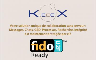 KeeeX supporte l’authentification par clé FIDO U2F